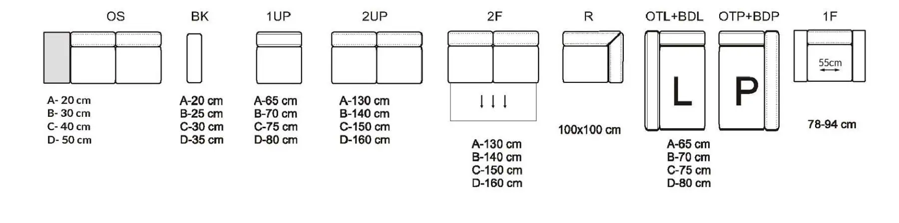 ashley sovesofa vist fordelt på moduller